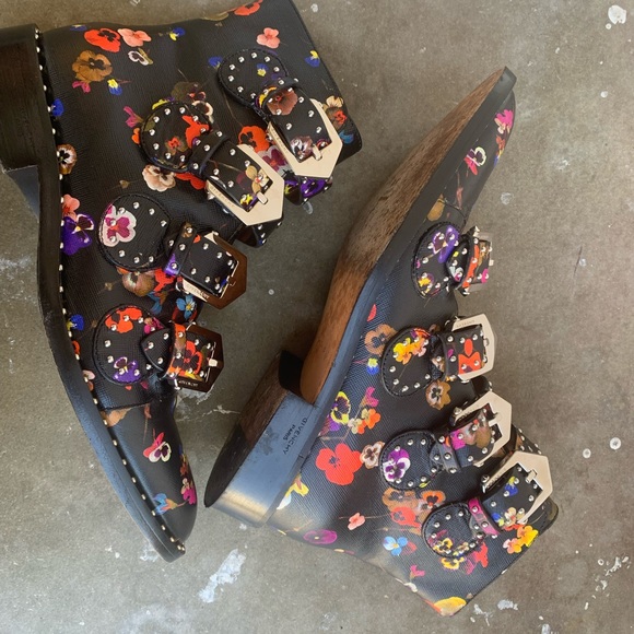 GIVENCHY Multicolor Floral Moto Bootie with Box - Picture 13 of 16